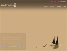 Tablet Screenshot of hotel-sandmanns.de